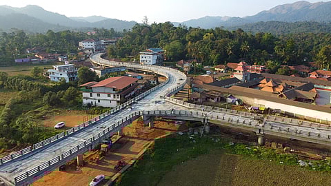 A bird's-eye view of the Bhagamandala flyover.
