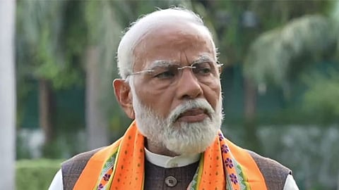 Prime Minister Narendra Modi speaks during an interview with ANI on Tuesday.