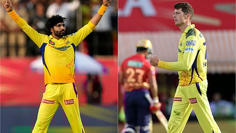 Ravindra Jadeja and Mitchell Santner shared four wickets on Sunday