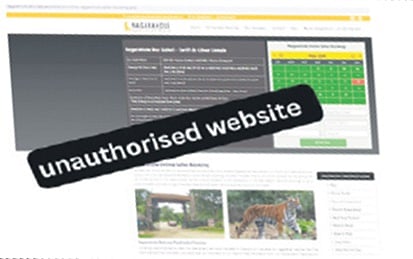 Officials of the Nagarahole Tiger Reserve have filed a complaint with the Kodagu Cyber Crime police against the website.