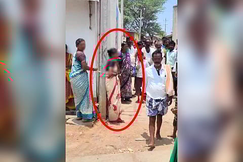 Woman tied to pole, beaten up after son elopes with girl in Karnataka's Haveri