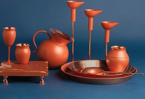 Modern take on a kulhad, patra, lota and other products
