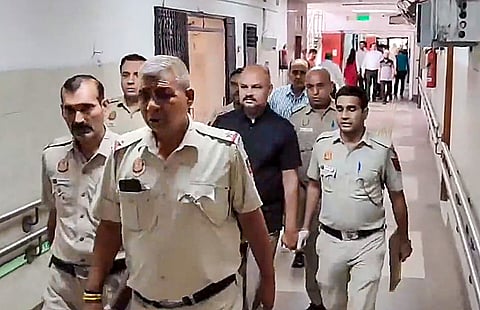 Delhi CM Arvind Kejriwal's aide Bibhav Kumar being produced before Tis Hazari Court in the case of alleged assault on MP Swati Maliwal, in New Delhi, Tuesday, May 28, 2024. 