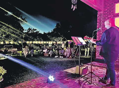 Kaustubh Chatterjee performs his set in Austin, US