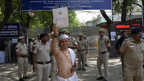 Transgender candidate from South Delhi constituency Rajan Singh.