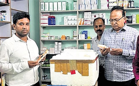 Drugs Control Administration officials raid medicine wholesellers in Hyderabad