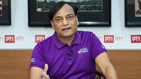 Chairman & MD, Axis My India Pradeep Gupta during an interview with PTI, in New Delhi, Wednesday, June 19, 2024.
