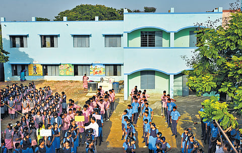 Established in 2003, the school spreads across 32,000 sq ft.