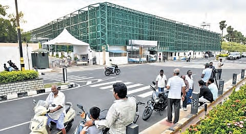 Private road near former Chief Minister YS Jagan Mohan Reddy’s house.