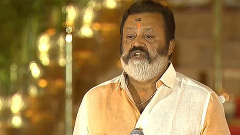 Actor-turned-politician Suresh Gopi takes oath as Union Minister of State as part of the NDA government in Delhi.