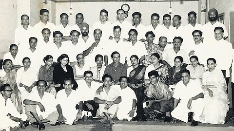 Delhi’s Three Arts Club hosted Talat Mahmood (second row, centre) in the 1950s 
