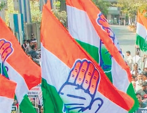 Image of Congress flag used for representational purpose only.