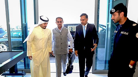 MoS for External Affairs Kirti Vardhan Singh arrives to oversee assistance to Indians injured in a fire incident and to ensure early repatriation of mortal remains of those killed, in Kuwait.