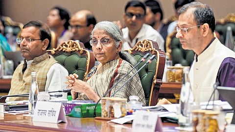Finance Minister Nirmala Sitharaman chairs the GST Council meet.