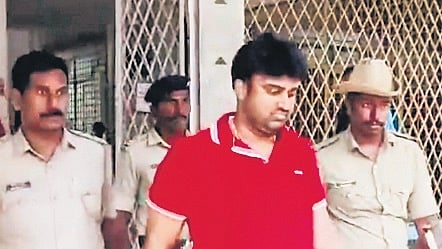Police take MLC and JDS leader Suraj Revanna for medical check-up after his arrest, in Hassan on Sunday