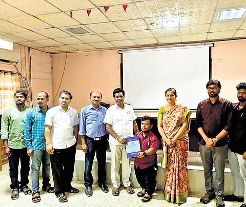 Pujala Shiva Krishna was awarded his doctorate by the controller of examinations Dr S Narasimha Chary.