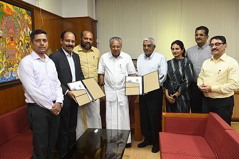 The land lease agreement was signed at a ceremony in Thiruvananthapuram in the presence of Chief Minister Pinarayi Vijayan (Photo | Special arrangement)