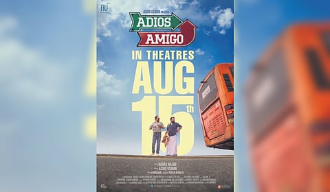 Asif Ali-Suraj film 'Adios Amigo' poster.