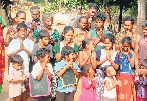 Tribals of Buruga and Chinna Konela villages held a protest and walked for two kilometres in the dark with torches made from wooden sticks, urging officials to respond to their pleas.
