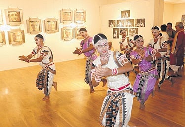 Dancers performing Gotipua at the State Museum Art Gallery.