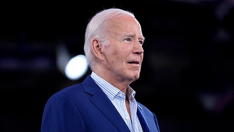 President Joe Biden prepares to speak at a campaign rally, Friday, June 28, 2024, in Raleigh, N.C.