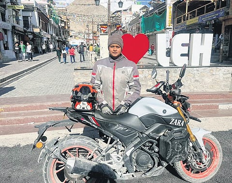 Passion fuelled biker’s dream trail to Ladakh
