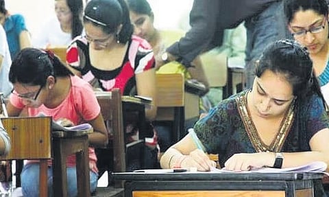 Students writing NEET-UG exam 2024
