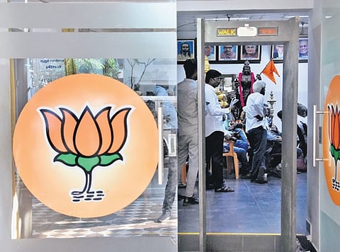BJP Chennai HQ wearing a deserted look on Tuesday