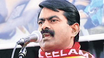Naam Tamilar Katchi (NTK) party chief coordinator Senthamizhan Seeman. 