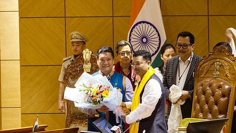 BJP MLA Tesam Pongte unanimously elected as the speaker of Arunachal Pradesh Assembly.
