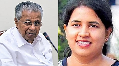 Chief Minister Pinarayi Vijayan and his daughter Veena T 