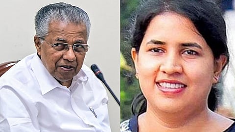 Chief Minister Pinarayi Vijayan and his daughter Veena T 
