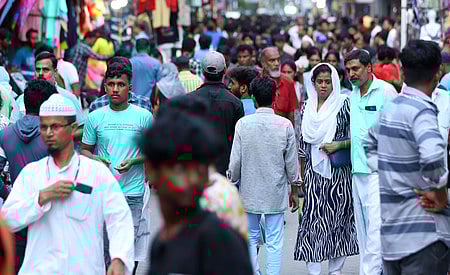 Crowd on the eve of Bakrid in Kerala.