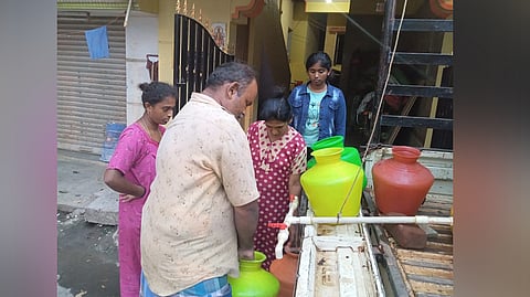 Residents of Bagalagunte area now get water once a week for only 45 minutes.