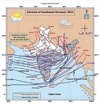 In next two days, light to moderate rainfall or thundershowers are likely to occur at a few places in Odisha. 