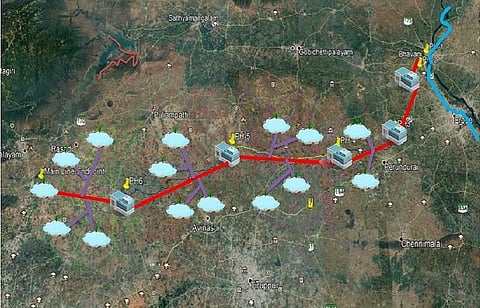 Athikadavu Avinashi Project schematic diagram. 