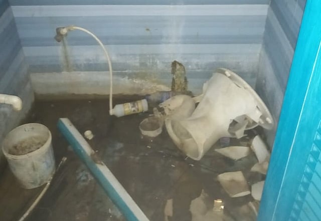 Toilet complex inside the park has been in the neglected condition for the past six months.