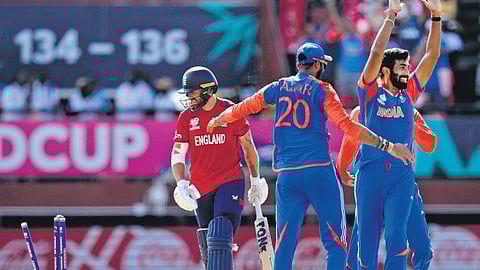 Axar Patel (C) & Jasprit Bumrah (R) were the X-factors for India in the semifinal 