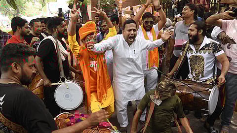 BJP celebrations begin at BJP headquarters in Delhi