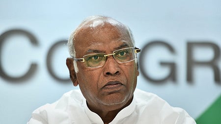 Congress President and Leader of Opposition in Rajya Sabha Mallikarjun Kharge.