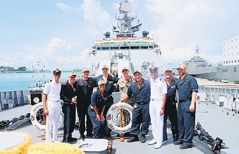 INS Shivalik departs from Singapore for Yokosuka in Japan on Saturday