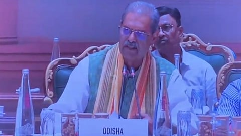 Deputy Chief Minister KV Singh Deo presenting the demands of Odisha at the pre-budget meeting in New Delhi on Saturday