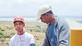 A participant of Samagra Shiksha adventure sports programme