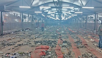 Barricades removed from the AC corridor at Grand Road in Puri on Monday 