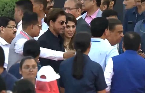 Shah Rukh Khan seen at the oath taking ceremony of Prime Minister designate Narendra Modi.  