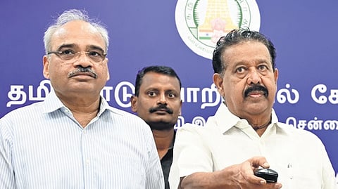 Higher Education Minister K Ponmudy launches the TNEA counselling on Monday in Chennai 