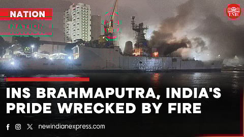 INS Brahmaputra damaged in fire at Mumbai dockyard, sailor missing