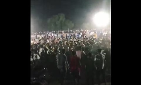 A screen grab of the video of the incident circulating on social media. 