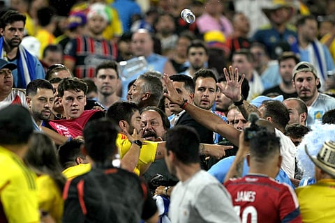 Nunez, Uruguay players brawl in stands with fans after Copa loss