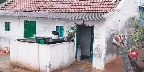 The house where Three persons were charred to death in a fire incident near Sulur in Coimbatore district.
